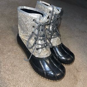 Glitter Duck Boots